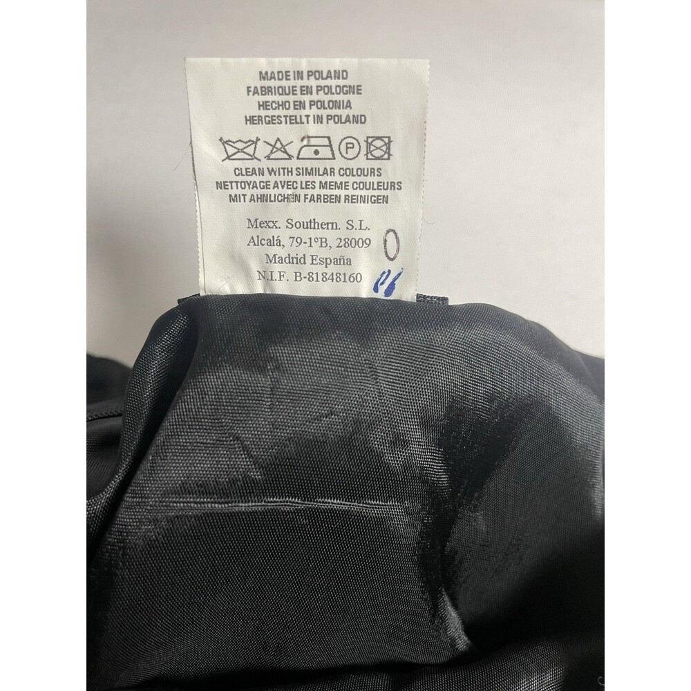 Mexx Skirt Women’s Black Wool Blend Lined Straight Skirt Ruffle Back US Size 8 - Picture 6 of 10